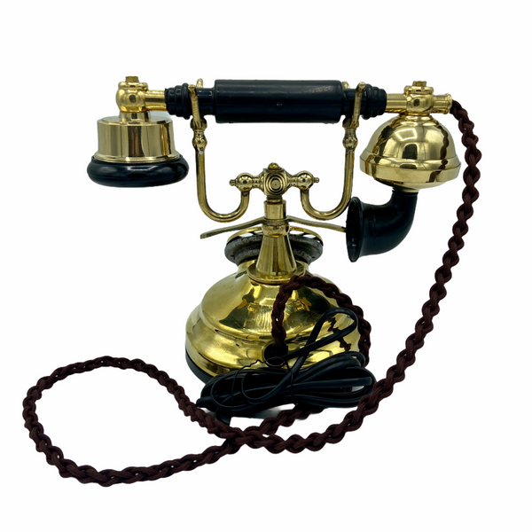 Brass 1930's Style Cradle Telephone
