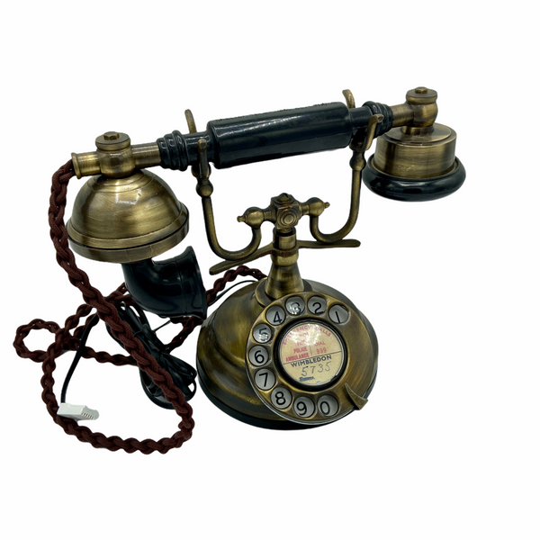 Brushed 1930's Style Cradle Telephone