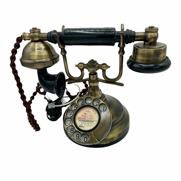 Brushed 1930's Style Cradle Telephone