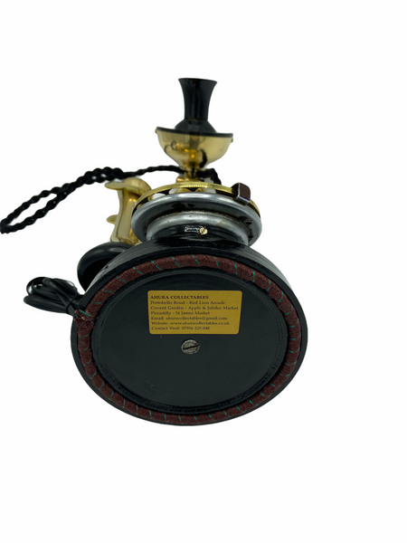 Brass 1920's Style Candlestick Telephone with a Black Cone