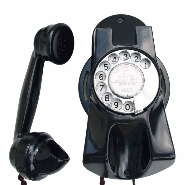 Antique 1930's British GEC (General Electric Company) Black Bakelite Wall Muraphone