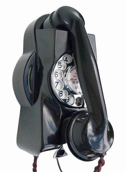 Antique 1930's British GEC (General Electric Company) Black Bakelite Wall Muraphone