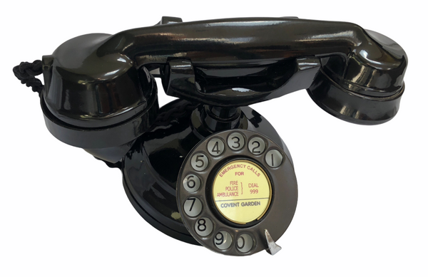 Black Dial Bakelite 1930's Style Cradle Telephone