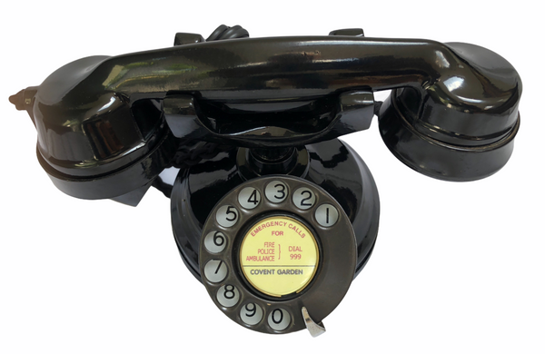 Black Dial Bakelite 1930's Style Cradle Telephone