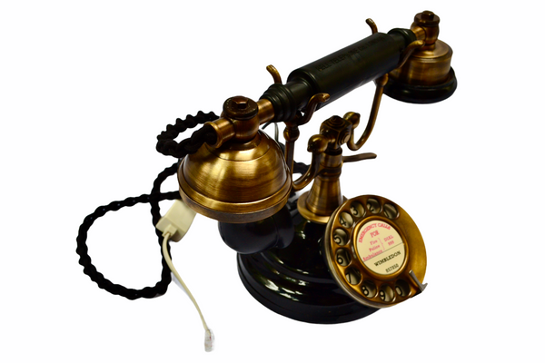 Brushed & Black 1930's style  Cradle Telephone