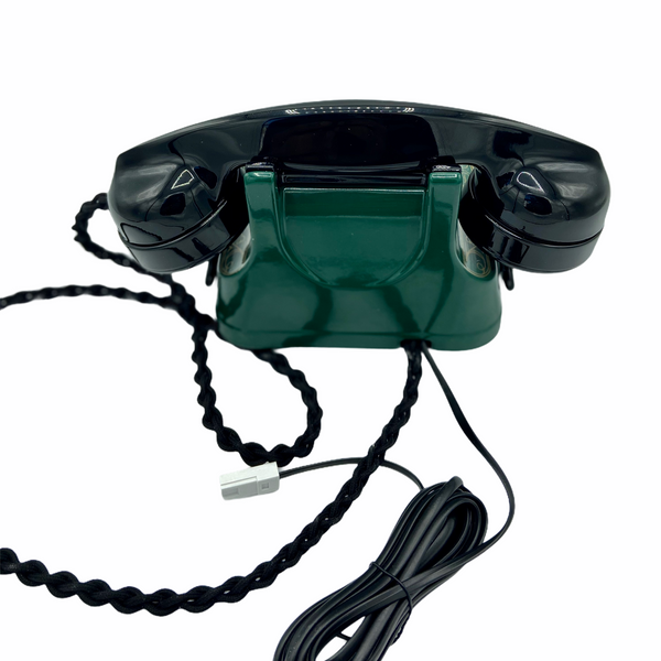 Antique 1950's Green Belgian Bell Telephone with a carrying handle