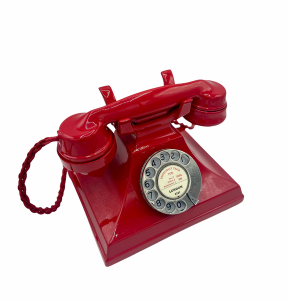 Antique 1930's English GPO #200 Series Red Siemens Bakelite Neophone