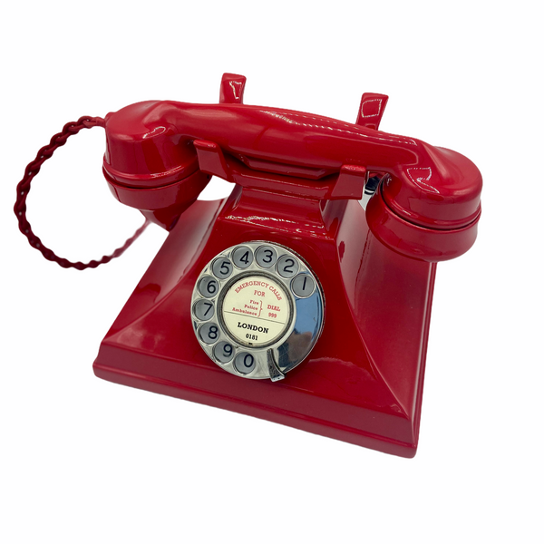 Antique 1930's English GPO #200 Series Red Siemens Bakelite Neophone