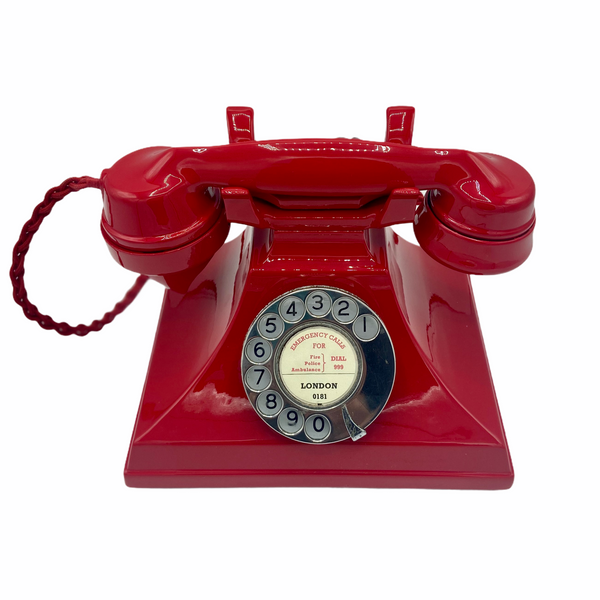 Antique 1930's English GPO #200 Series Red Siemens Bakelite Neophone