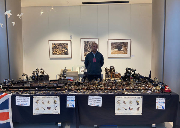 Antique 1950's Black Belgium Bell Gurder Telephone