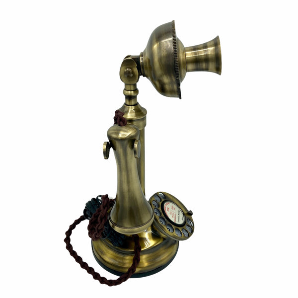 Brushed 1920's Style Candlestick Telephone