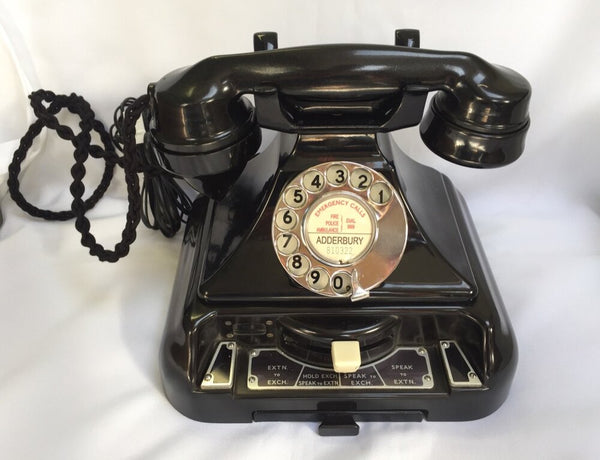 Antique 1930's English GPO ( General Post Office ) King Pyramid Switching #232 Series Black Bakelite Telephone