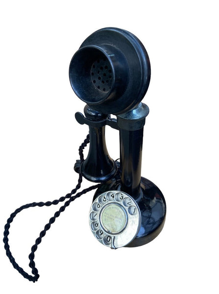 Antique 1900/1910's Black Antique GPO English Candlestick Telephone