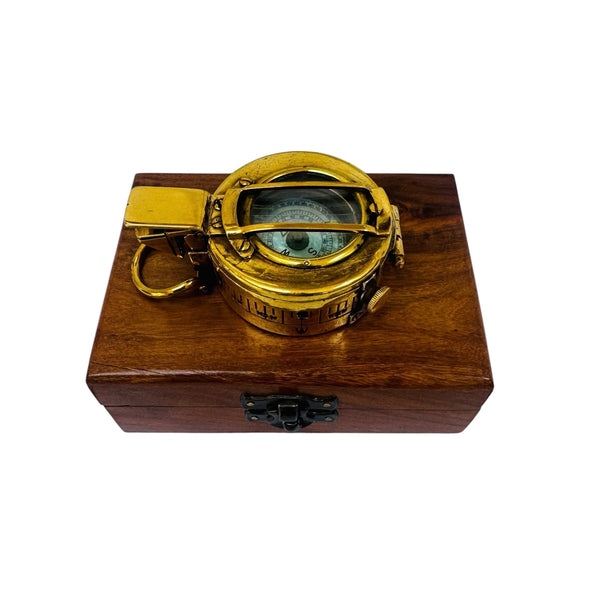 Antique 2nd World War Brass British Army Officer’s 1941 T. G Co. London Prismatic Marching Compass