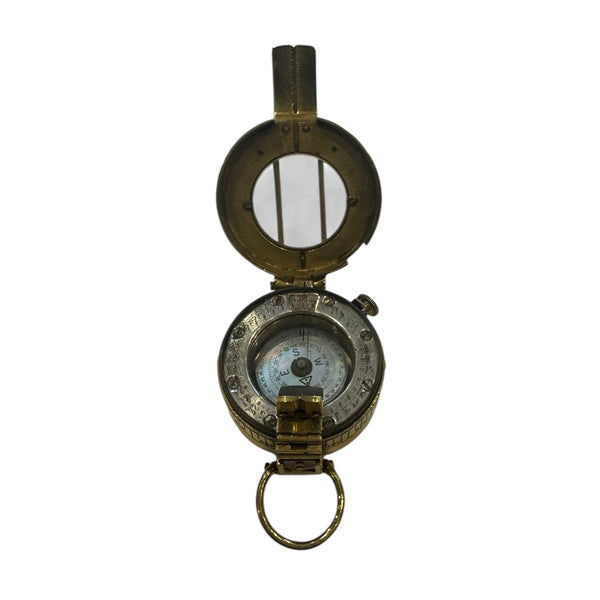 Rare Early Pre 2nd W W Antique Brass 1935's GEC London ( General Electric Company ) British Army Officer's  Prismatic Marching Compass
