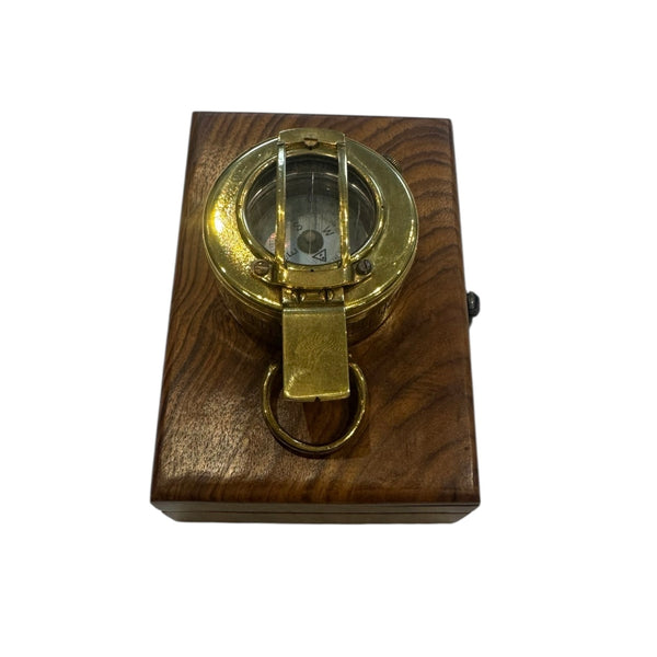 Rare Early Pre 2nd W W Antique Brass 1935's GEC London ( General Electric Company ) British Army Officer's  Prismatic Marching Compass