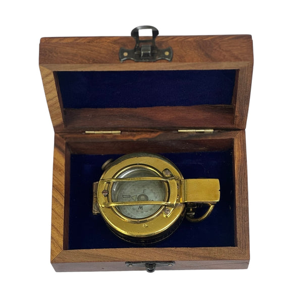 Antique 2nd World War Brass British Army Officer’s 1941 T. G Co. London Prismatic Marching Compass