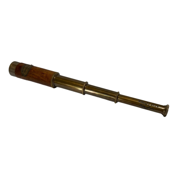 15.5" Bronze Wood Ottway 4 Draw Telescope in a wood box