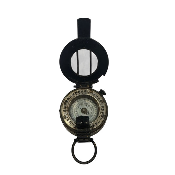 Rare Original Early Black Antique Pre 2nd World War 1932 F. B . BARKER & SON LTD  of LONDON British Army Officer's Prismatic Marching Compass