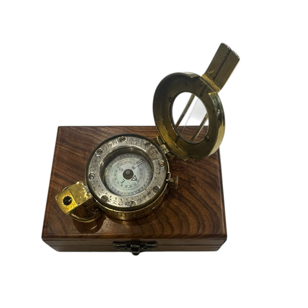 Rare Early Pre 2nd W W Antique Brass 1935's GEC London ( General Electric Company ) British Army Officer's  Prismatic Marching Compass