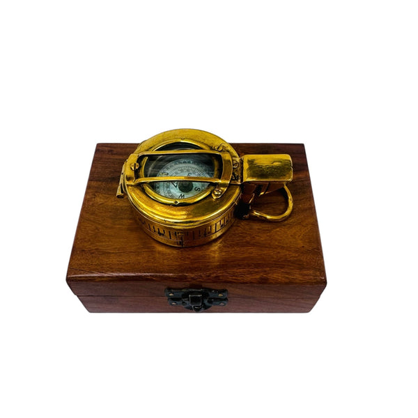 Antique 2nd World War Brass British Army Officer’s 1941 T. G Co. London Prismatic Marching Compass