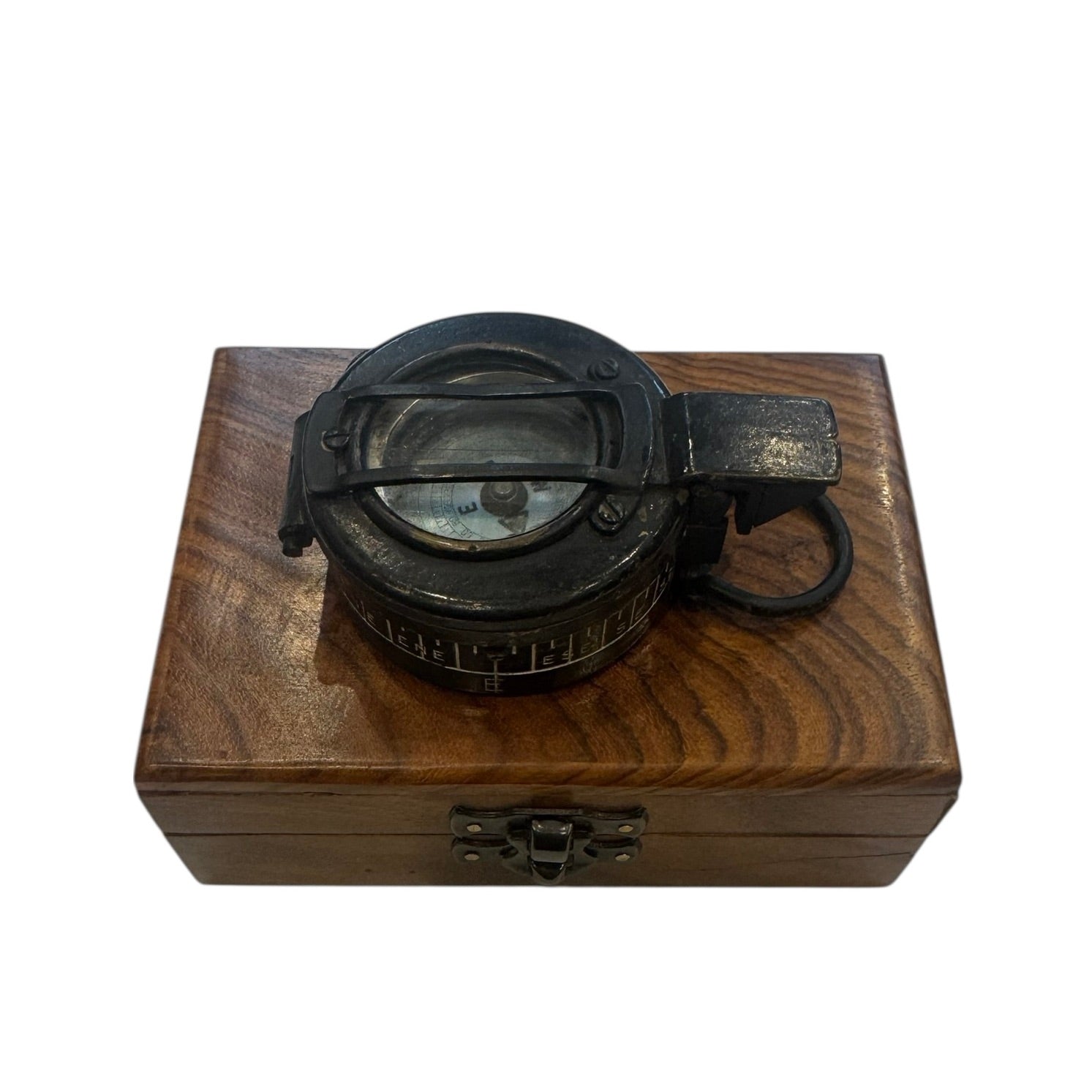 Rare Antique 2nd World War Black 1943 CKC ( Canadian Kodak Company ) British Army Prismatic Marching Compass