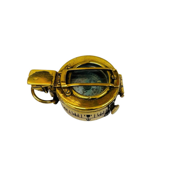 Antique 2nd World War Brass British Army Officer’s 1941 T. G Co. London Prismatic Marching Compass