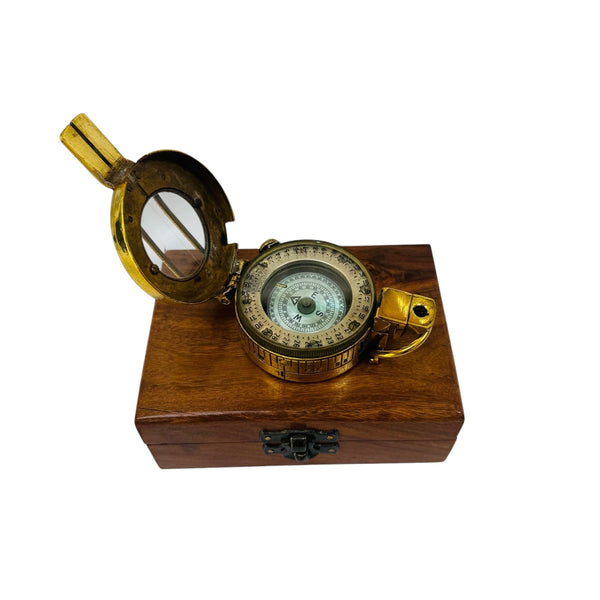Antique 2nd World War Brass British Army Officer’s 1941 T. G Co. London Prismatic Marching Compass