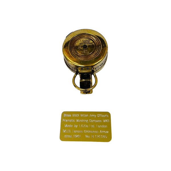 Antique 2nd World War Brass British Army Officer’s 1941 T. G Co. London Prismatic Marching Compass
