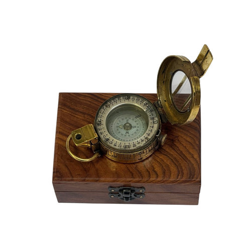 Antique 2nd World War Brass British Army Officer’s 1941 T. G Co. London Prismatic Marching Compass