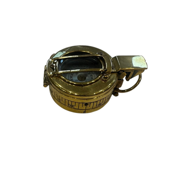 Original Antique E.A.C Australia 2nd World War Brass British / Australian Army Officer’s 1945 Prismatic Compass in a Wooden Box