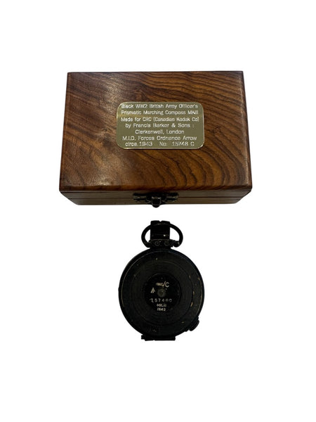 Rare Antique 2nd World War Black 1943 CKC ( Canadian Kodak Company ) British Army Prismatic Marching Compass