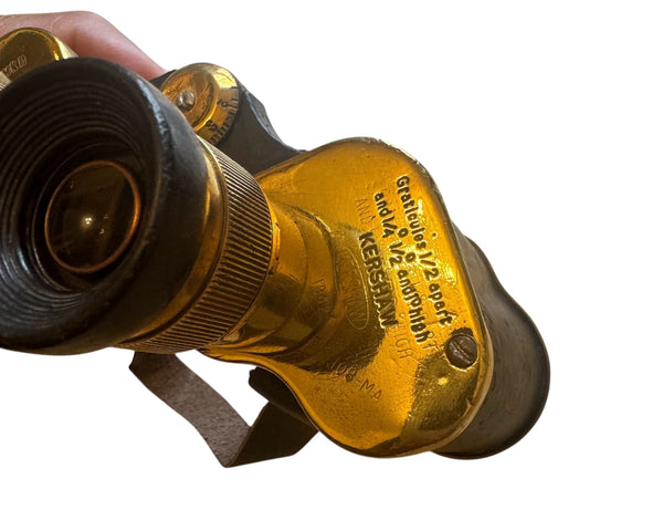 Original Antique (KERSHAW circa 1942) Brass British Forces 2nd World War Binoculars