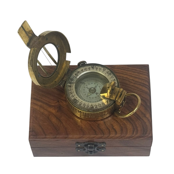 Antique 2nd World War Brass British Army Officer’s 1941 T. G Co. London Prismatic Marching Compass