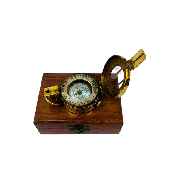 Antique 2nd World War Brass British Army Officer’s 1941 T. G Co. London Prismatic Marching Compass