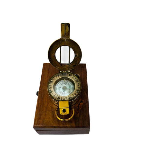 Antique 2nd World War Brass British Army Officer’s 1941 T. G Co. London Prismatic Marching Compass