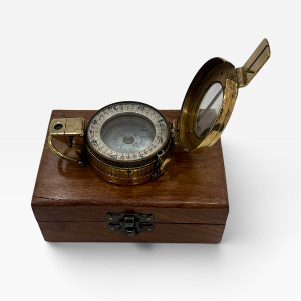Antique 2nd World War Brass British Army Officer’s 1939 T. G Co. London Prismatic Marching Compass