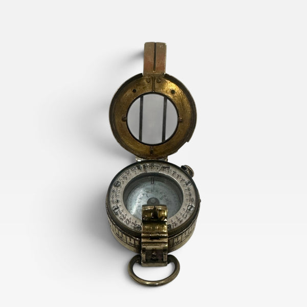 Antique 2nd World War Brass British Army Officer’s 1939 T. G Co. London Prismatic Marching Compass