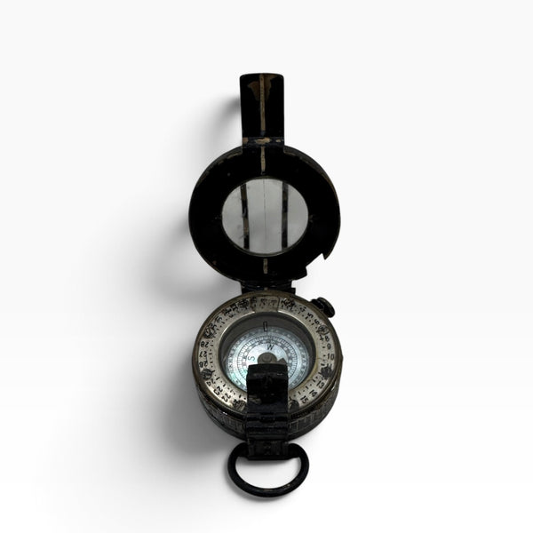 Antique 2nd World War Black T G Co Ltd London circa 1940 Army Prismatic Marching Compass in a wood box