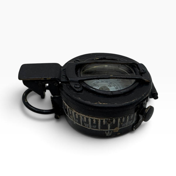 Antique 2nd World War Black T G Co Ltd London circa 1940 Army Prismatic Marching Compass in a wood box