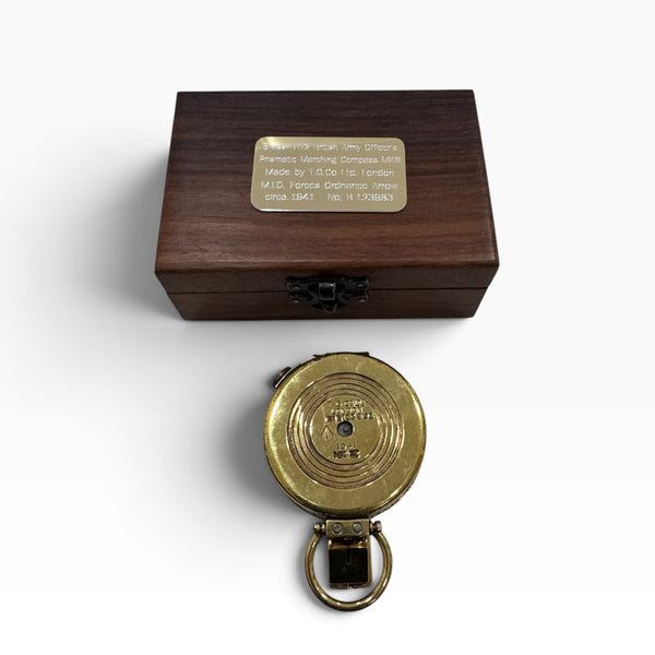 Antique 2nd World War Brass British Army Officer’s 1941 T. G Co. London Prismatic Marching Compass