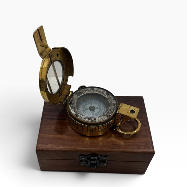 Antique 2nd World War Brass British Army Officer’s 1941 T. G Co. London Prismatic Marching Compass