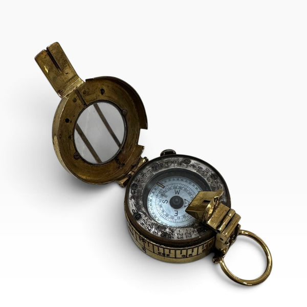 Antique 2nd World War Brass British Army Officer’s 1941 T. G Co. London Prismatic Marching Compass