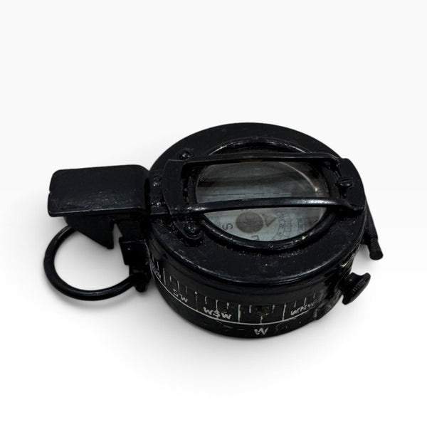 Antique 2nd World War Black T G Co Ltd London circa 1943 Army Prismatic Marching Compass in a wood box