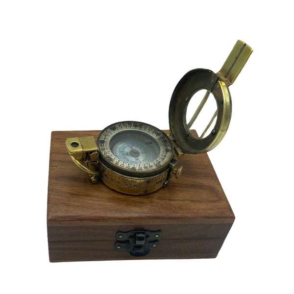 Antique 2nd World War Brass British Army Officer’s 1940 T. G Co. London Prismatic Marching Compass