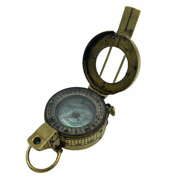 Antique 2nd World War Brass British Army Officer’s 1942 T. G Co. London Prismatic Marching Compass