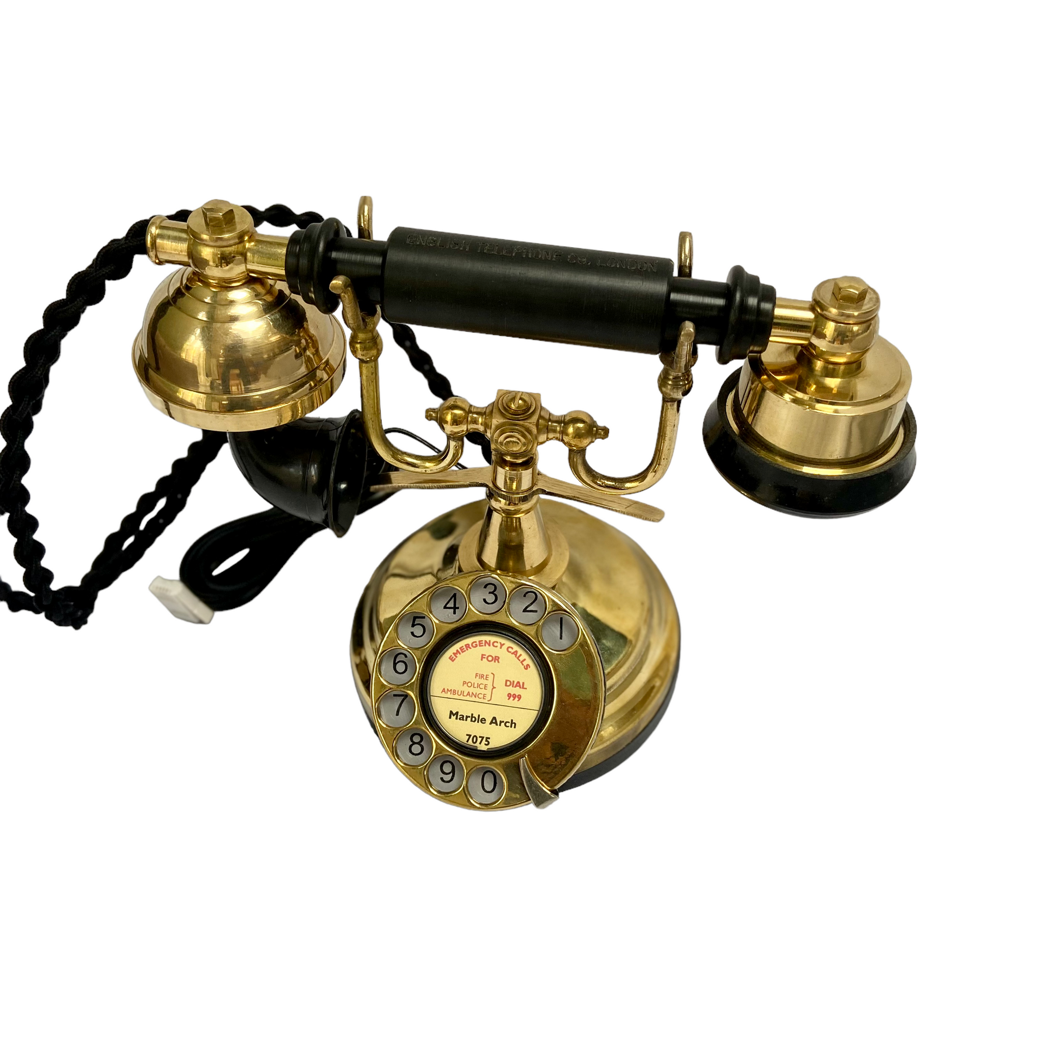 Brass 1930's Style Cradle Telephone