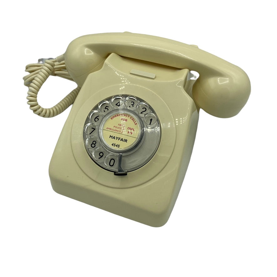 Antique British GPO 1960-70's Ivory Cream Series 746 Telephone