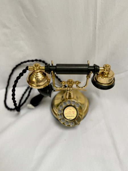 Brass 1930's Style Cradle Telephone