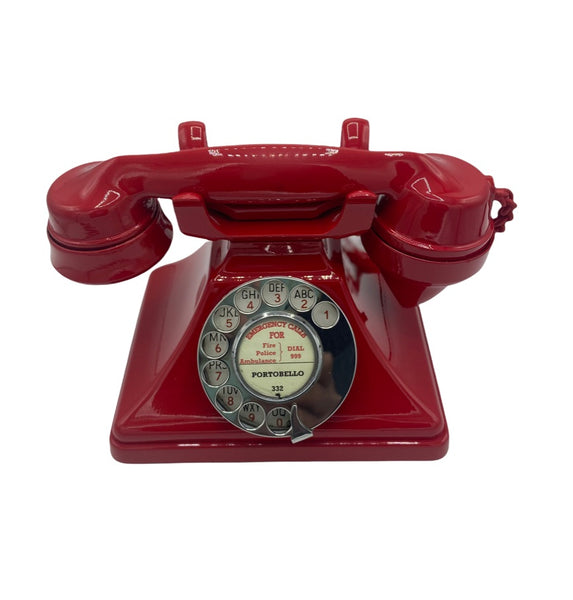 Antique 1930's #232 Series Red Bakelite British GPO (General Post Office ) Pyramid Telephone